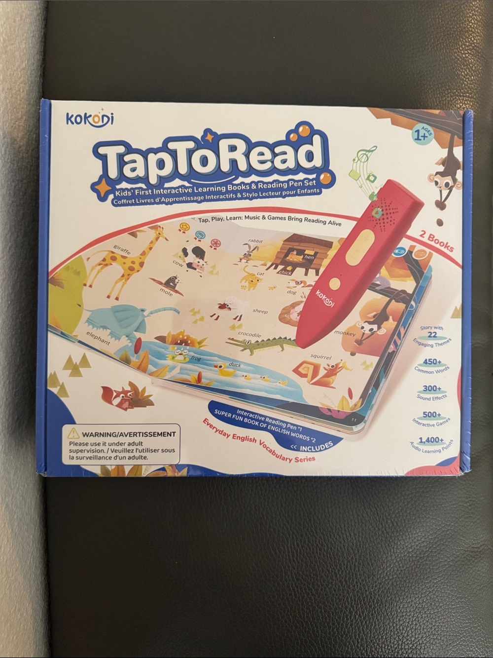 TapToRead Interactive Learning Pen - Red and Books. New, unopened box.